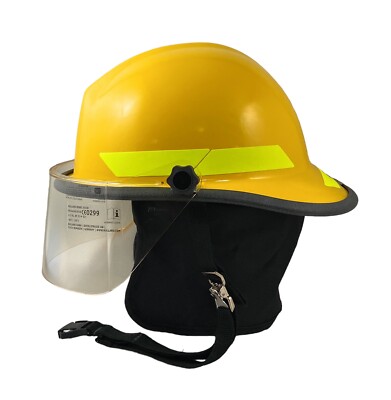 Bullard FX Firedome Fiberglass Structural Fire Helmet, 4'' Faceshield, Nomex Neck