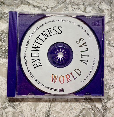 希少本　Worlds and Windows  Gilbert & e DK Interactive Learning Eyewitness World Atlas (PC, 1998
