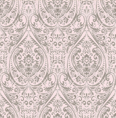 1014-001869 A-Street Prints Kismet Gypsy Light Pink Damask Wallpaper