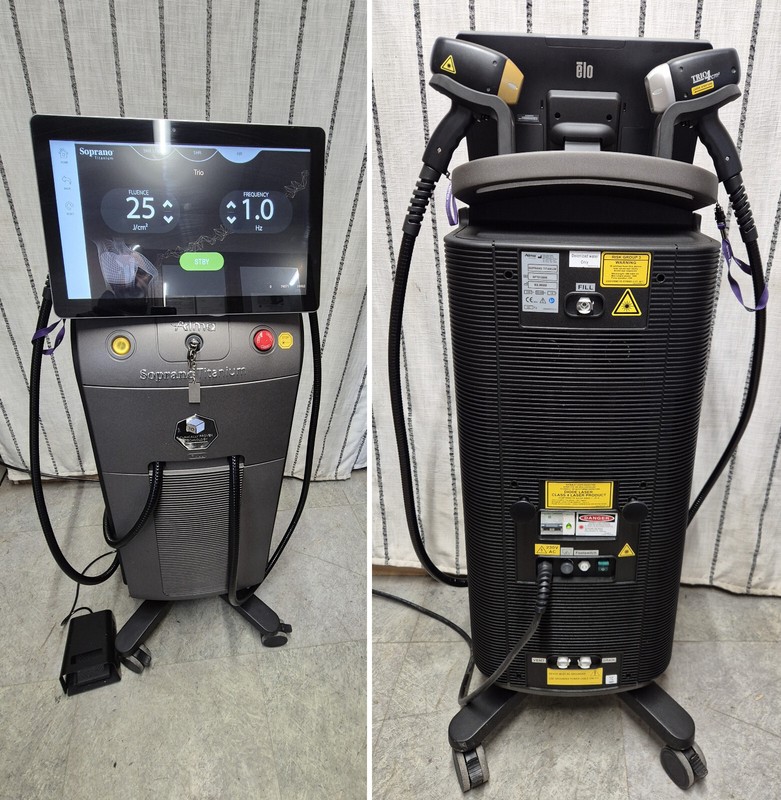 Alma Soprano Titanium (03-2022) Laser Low Used 2 Handpieces ( Trio And Trio4)