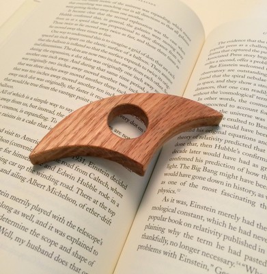 Thumb Page Bookholder - Oak wood Book Holder HANDMADE IN USA *Stocking Stuffer*