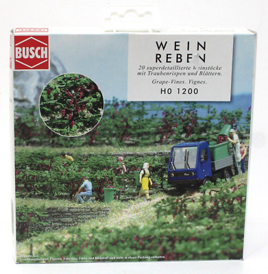 Busch 1200 HO Wein Reben (Grape Vines) kit (20) NIB Sealed Germany
