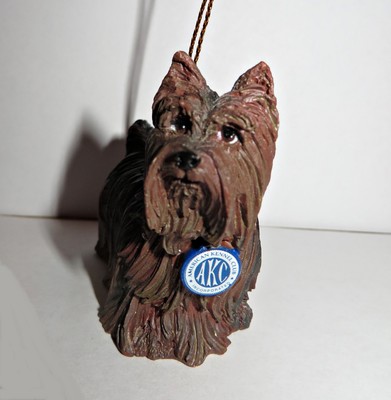 new akc 2004 dog yorkshire terrier figurine christmas tree