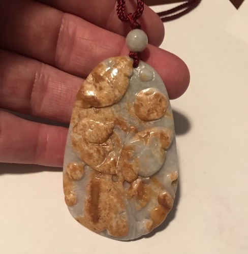 Certified- Untreated Jadeite Pendant - Multicolor