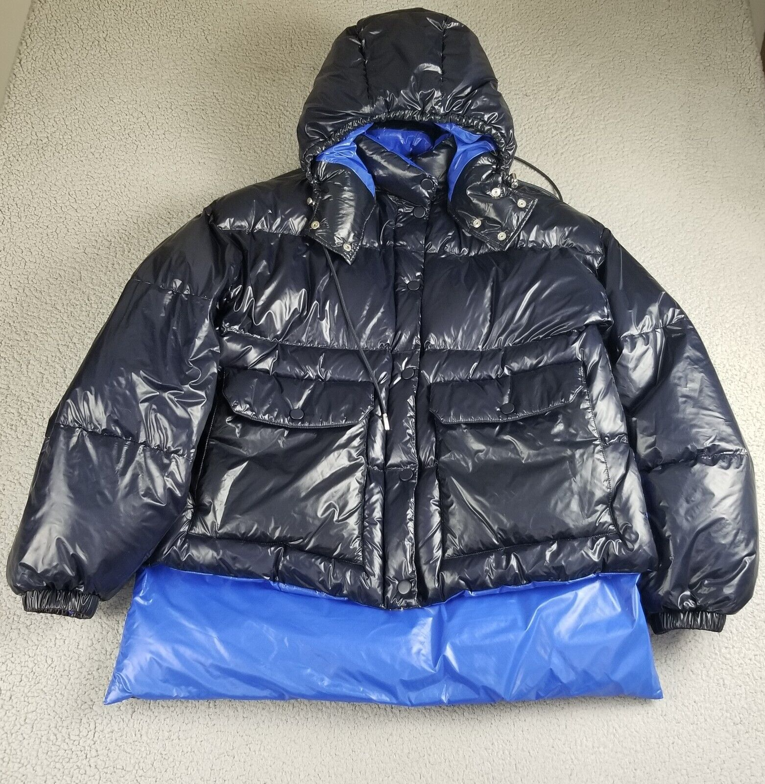 最終値下げ ALEXANDER McQUEEN JACKET COAT Alexander McQueen Padded High-Low Coat Size 42 Hooded Puffer