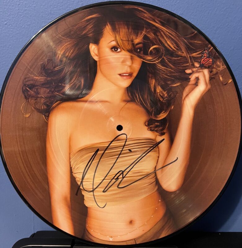 Mariah Carey signed Butterfly picture disc 12" lp album