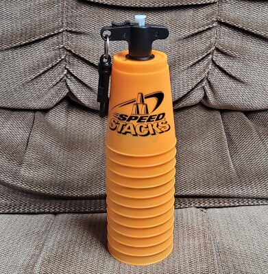 Speed Stacks Game Toy 12 Orange Cups With Clip Holder WSSA Official Cups