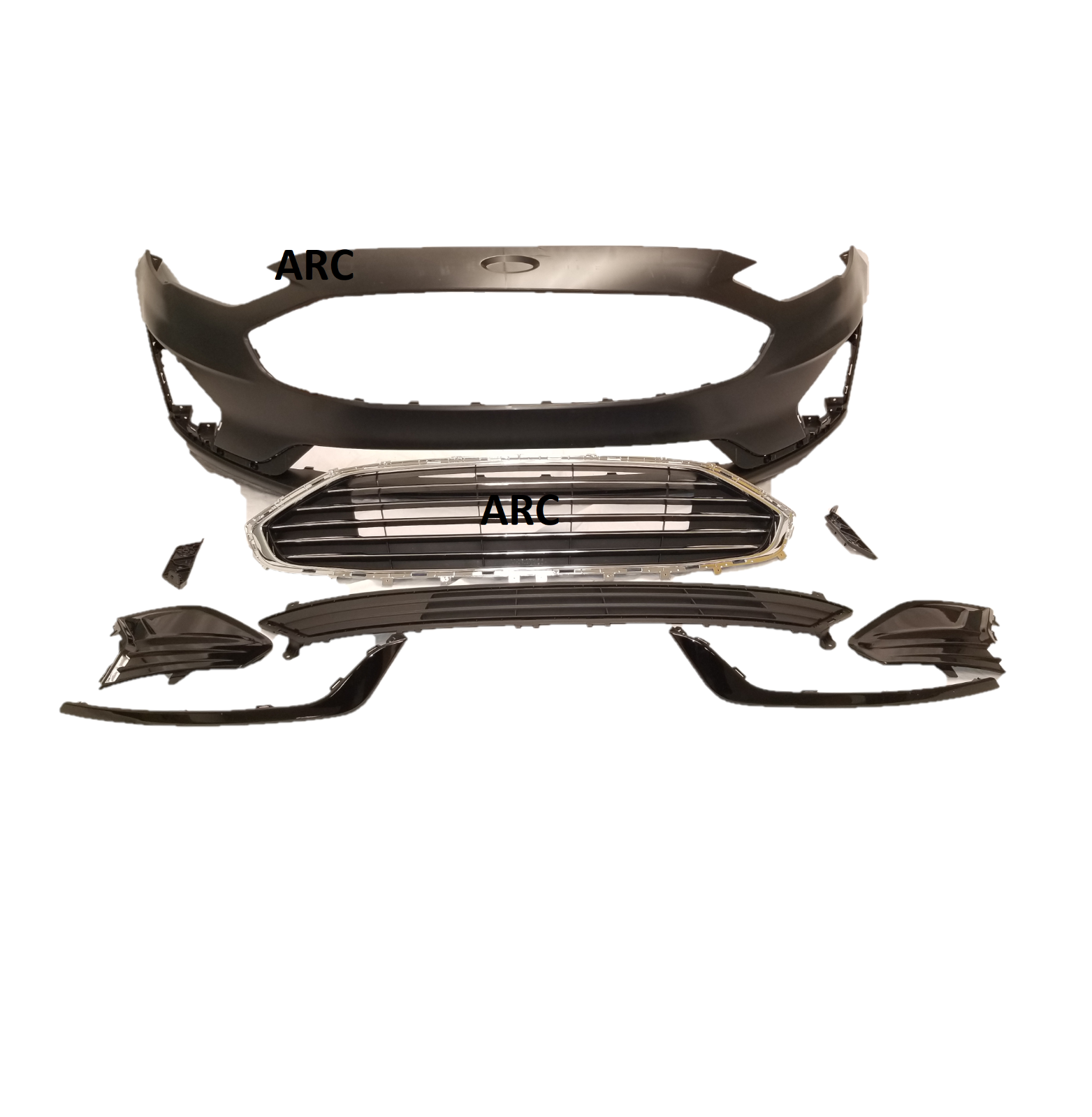 2019 2020 FORD FUSION FRONT BUMPER WITH GRILLS FOG LAMP COVERS SE SEL