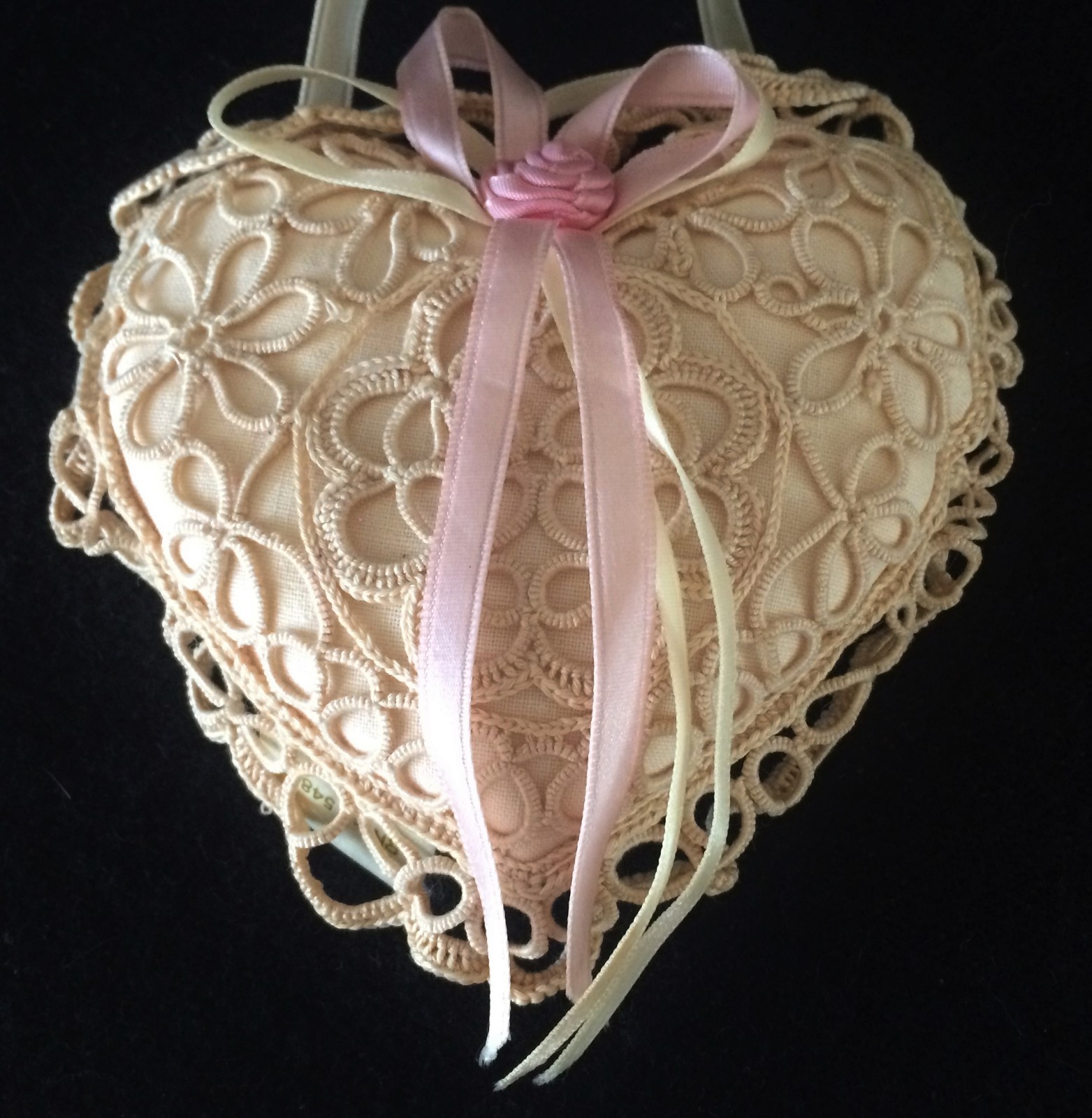 Victoria Secret Heart Pin Cushion--Lace & Satin