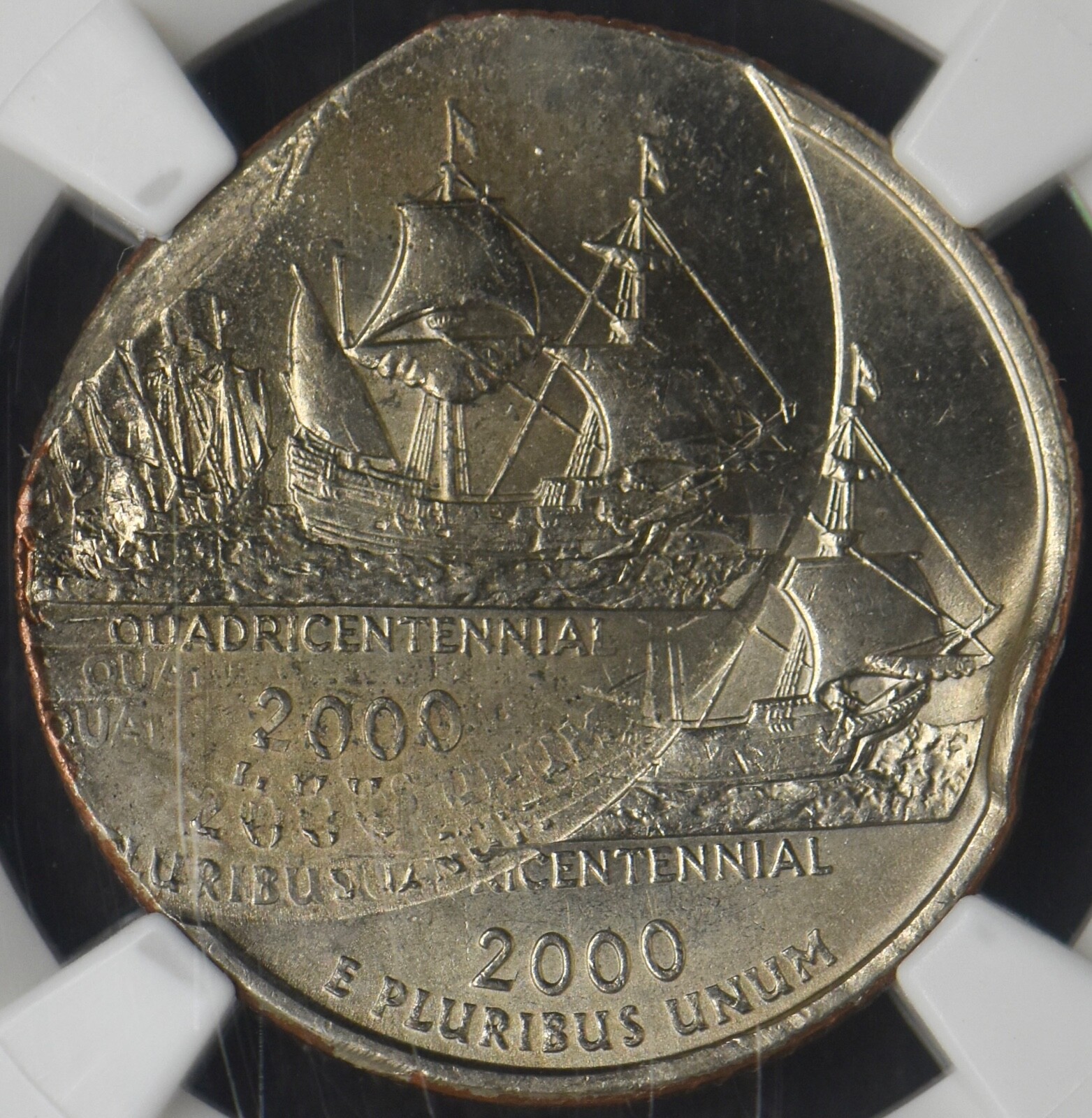 2000 Virginia State Quarter Quadruple Struck NGC Mint Error