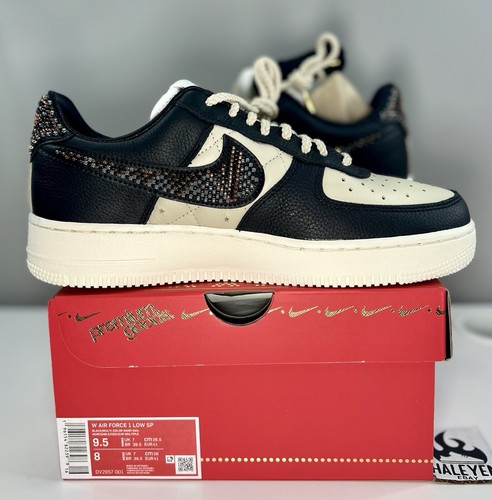 Pre-owned Nike Air Force 1 Low 'premium Goods The Sophia' | Women' Size 9.5 | Dv2957-001 In Black/sand/sail/multi-color