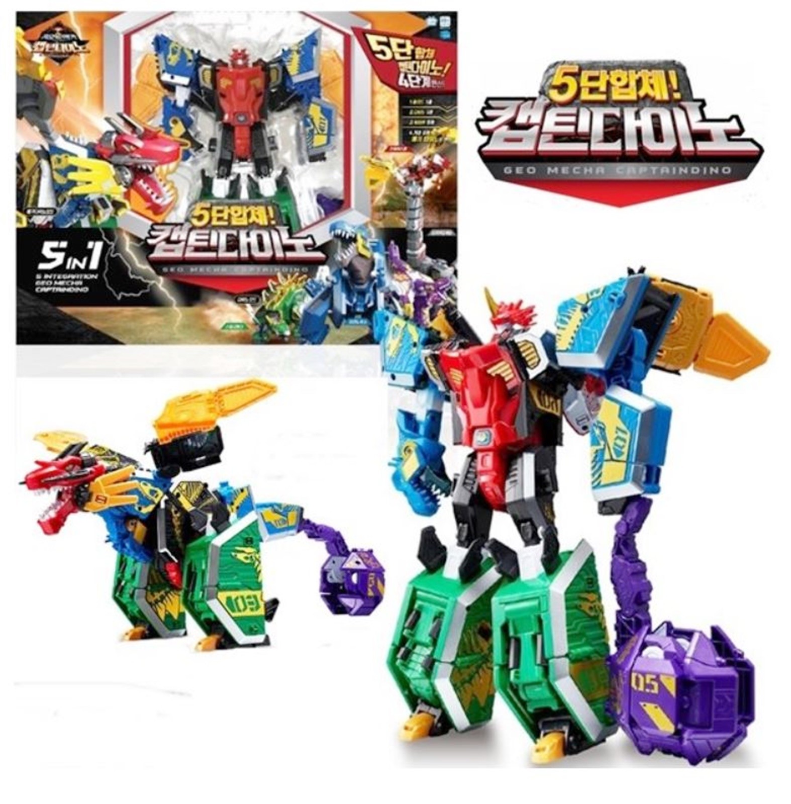geo mecha captain dino toys transformation