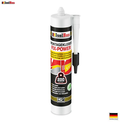 Montagekleber FIX-POWER Baukleber 1x 480g Kartusche weiß Qualität 200kg / 10cm