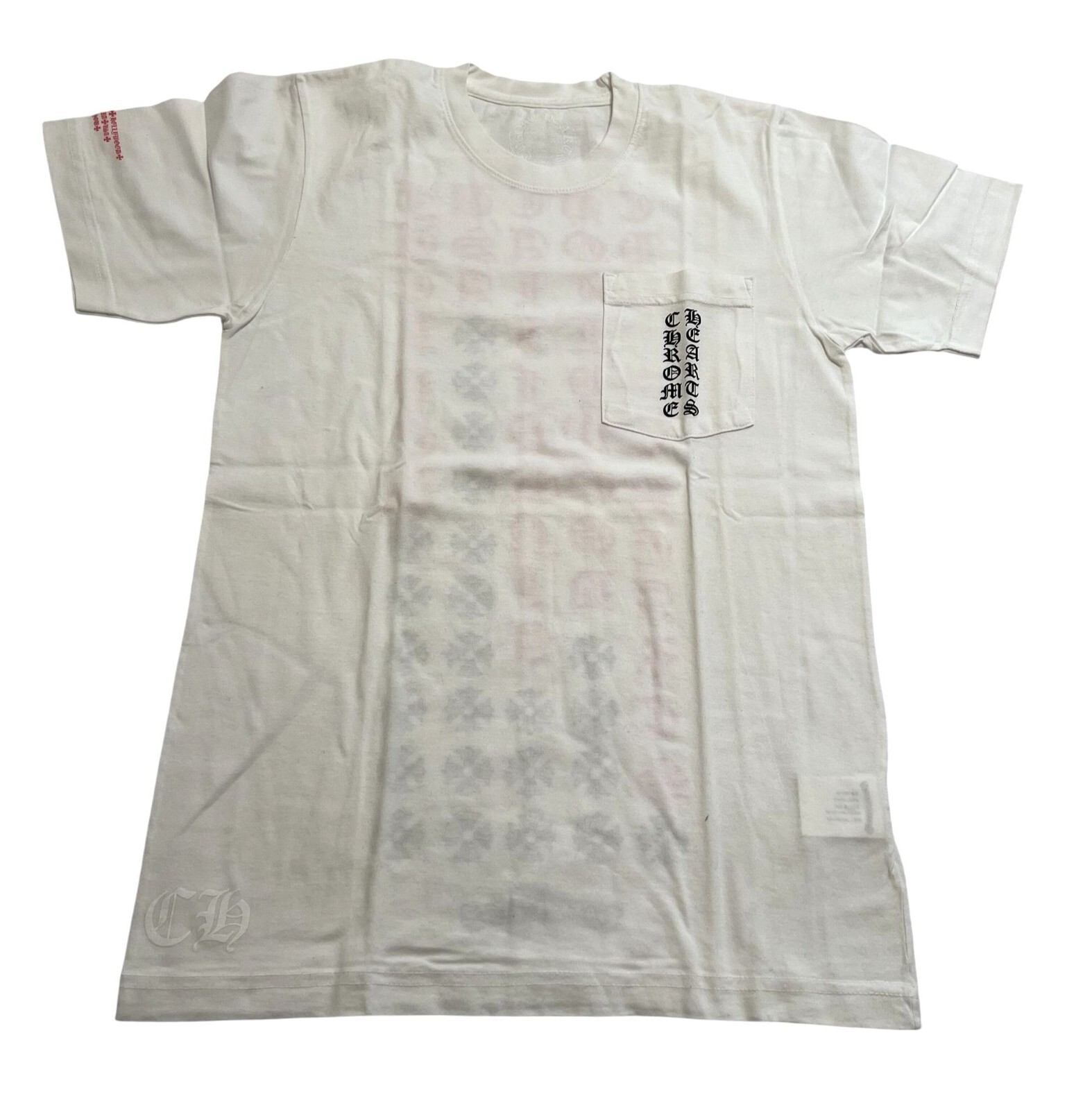 正規品 Chrome hearts T-shirt white size S Chrome Hearts White Cross Logo Short Sleeve T-Shirts - SRM