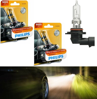 Philips Standard 9005 HB3 65W Two Bulbs Headlight High Beam Stock Plug Play Fit