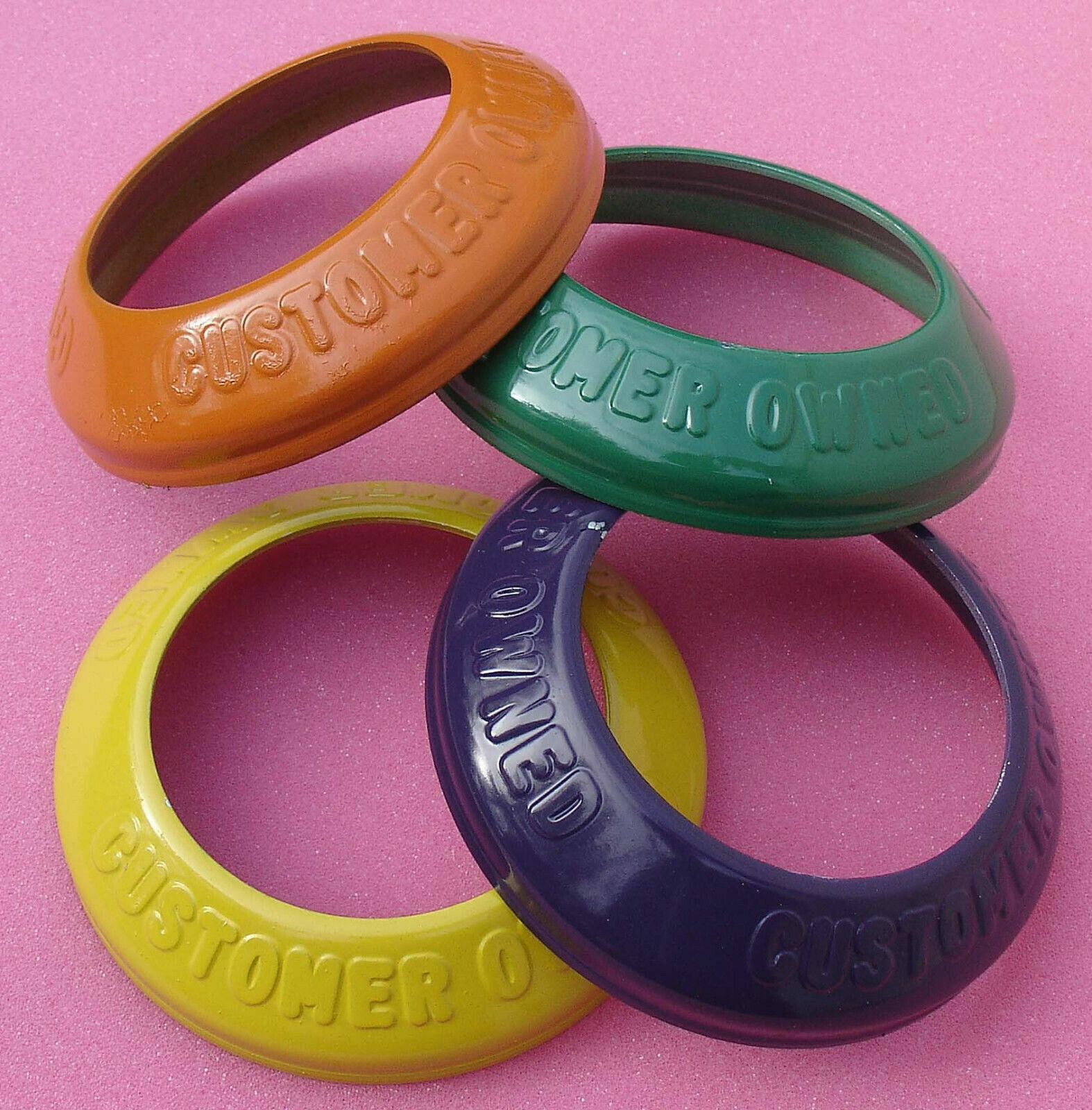 4 Pk Customer Owned Neck Rings Welding Bottle Cylinder Tank Oxygen Helium Argon