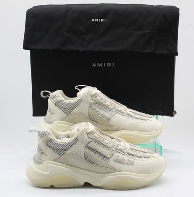 AMIRI BONE RUNNER WOMENS TRAINERS UK 4 EU 37 BEIGE SUEDE LACE UP RRP £590 AD