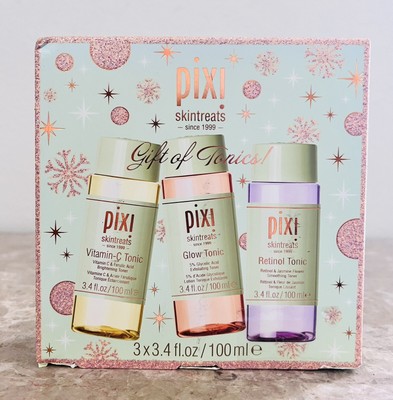 Pixi Skintreats Gift of Tonics: Vitamin C, Glow Tonic, and Retinol Tonic