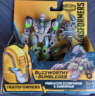 TRANSFORMERS RISE OF THE BEASTS SCORPONOK & SANDSPEAR BUZZWORTHY PREDACON MIP