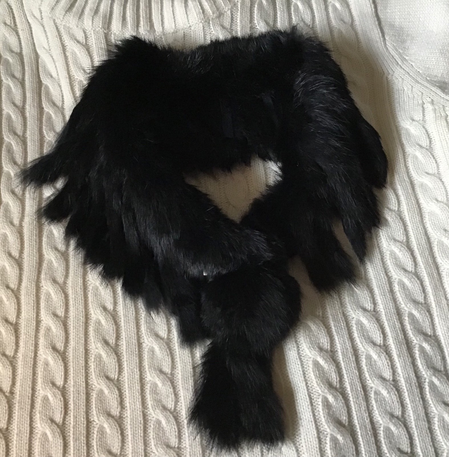 Vintage Soft Rabbits Fur Neck Collar