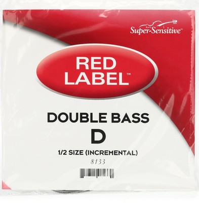 Super-Sensitive 8133 Red Label Double Bass D String - 1/2 Size