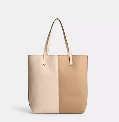   Coach Nomad Tote In Colorblock Brass/Ivory Multi NWT     