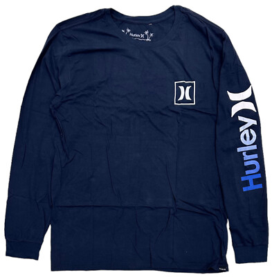 Hurley Men's Everyday Washed One and Only Icon Gradient Long Sleeve Tee T-Shirt