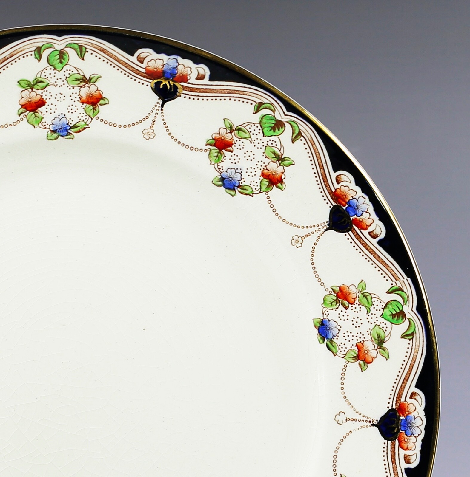 Antique 10in dinner Plate platter Sampson Bridgwood & Son England