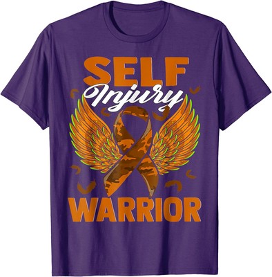Self Injury Awareness Self Harm Related Orange Ribbon Unisex T-Shirt