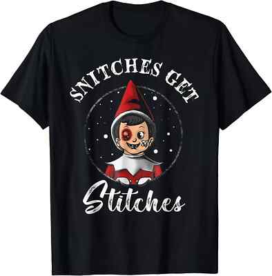 BEST T0 BUY Snitches Get Stitches Christmas Funny Snitches Get Stitches T-Shirt
