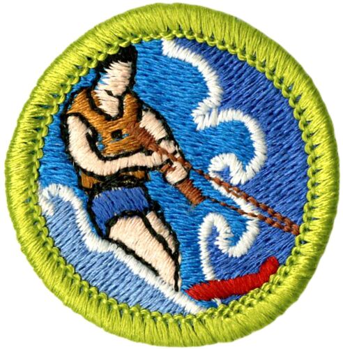 BSA WATER SPORTS MERIT BADGE CURRENT MINT NWT TYPE L SINCE 1910 BACK