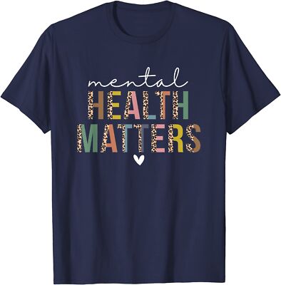 Leopard Mental Health Matters Human Brain Illness Unisex T-Shirt
