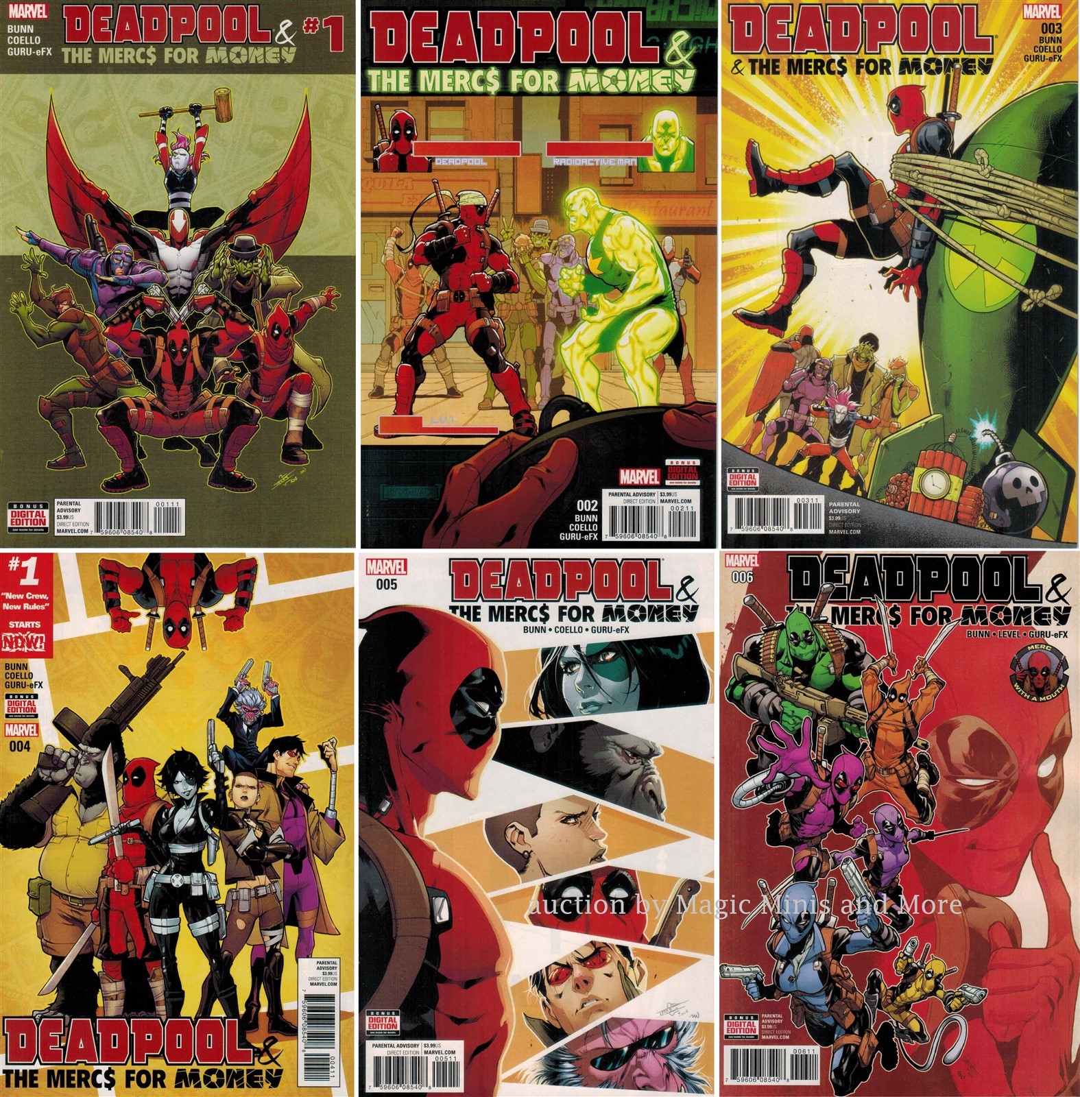 DEADPOOL & Mercs for Money 2016 (6) comic run #1 2 3 4 5 6