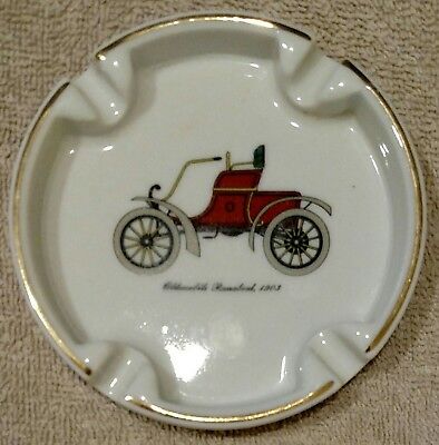 1903 Automobile Ashtray Oldsmobile Runabout Advertising Vintage Collectible