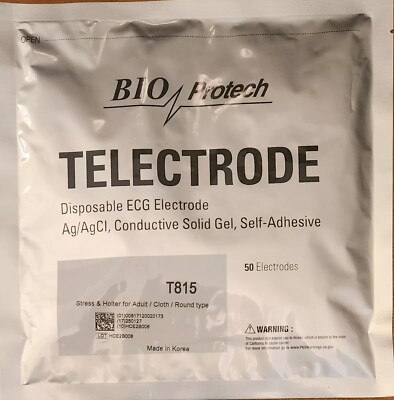 BioProtech T815 ECG EKG Monitoring Cloth Electrode - 2000 Elec...