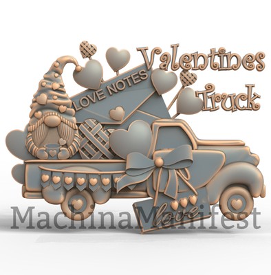 3D Model STL File for CNC Router/Laser & 3D Printer 3239. Saint Valentines truck