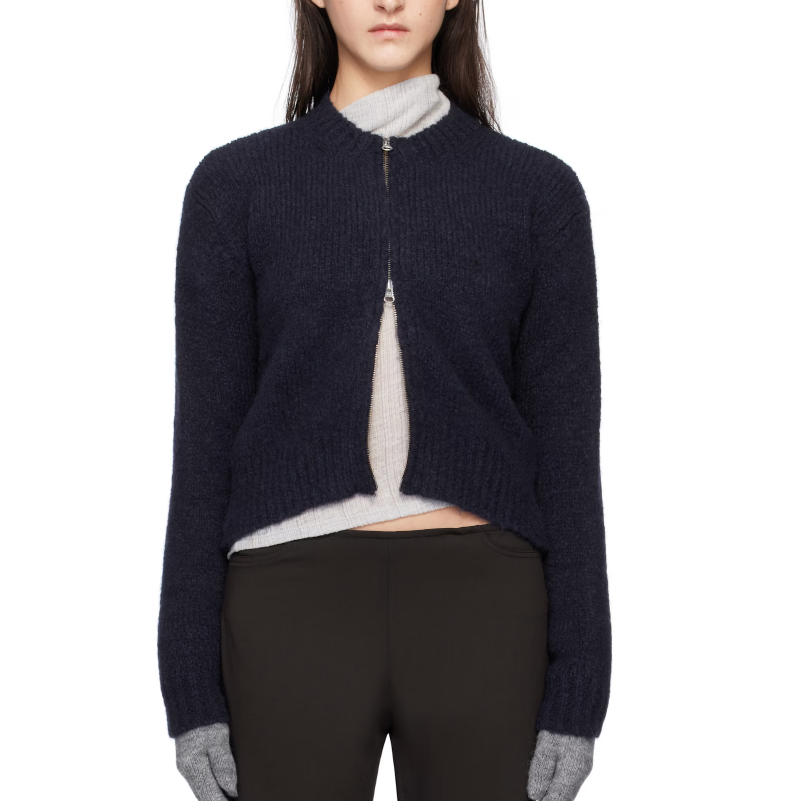 【paloma wool】スウェット KATZ-Ecru knit sweater with ribbed body with slight batwing