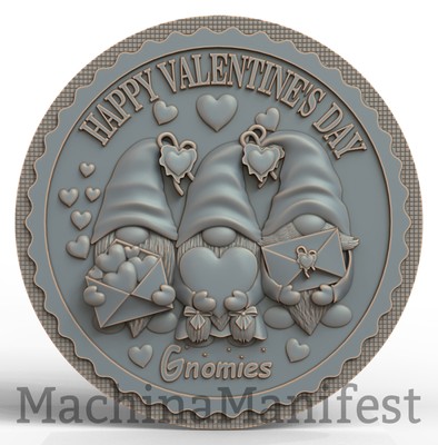3D Model STL File for CNC Router/Laser & 3D Printer 2997. SAINT VALENTINE'S GNOM