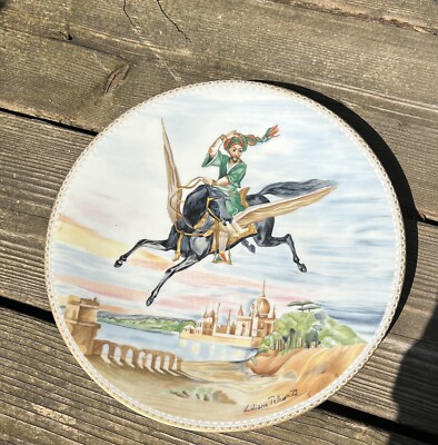 Haviland Limoges France Plate Le Cheval Magique Liliane Tellier~ Persia Aladdin