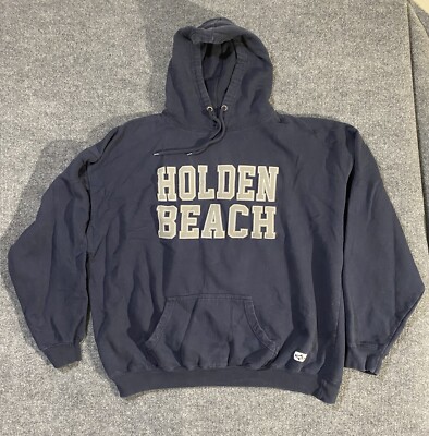 Holden Beach Hoodie Men s 3XL Shark Tee Brand Navy Blue XXXL Heavyweight