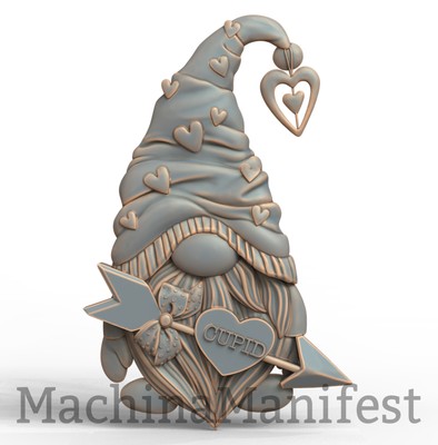 3D Model STL File for CNC Router/Laser & 3D Printer 3005. CUPID GNOME