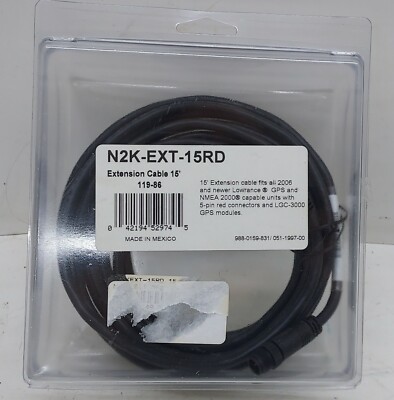 # N2K-EXT-15RD 15' Extension Cable for 2006 & Newer Lowrance GPS & NMEA 2000