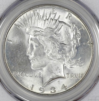 1934 D PEACE SILVER DOLLAR S$1 NGC CERTIFIED MS 63 MINT STATE  (735)