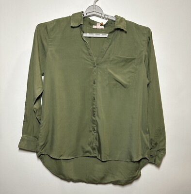 Women's Long Sleeve Button-Down Shirt - Knox Rose Vine Green XL