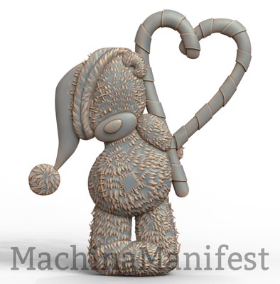 3D Model STL File for CNC Router/Laser & 3D Printer 2999. TEDDY BEAR