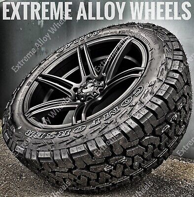 Alloy Wheels 20" Mitsubishi L200 Pajero Shogun Warrior + All Terrain Tyre Black