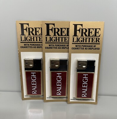 3x NEW Raleigh Lighter In Package Vintage 1985 Tobacciana Electra XL