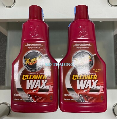 (2-Pk) Meguiar's Car CLEANER WAX 1-Step HIGH-GLOSS SHINE POLISH Scratch Remover