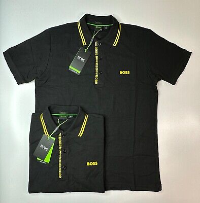 Hugo Boss Polo For Men 100% cotton Regular fit Color Black Short Sleeve