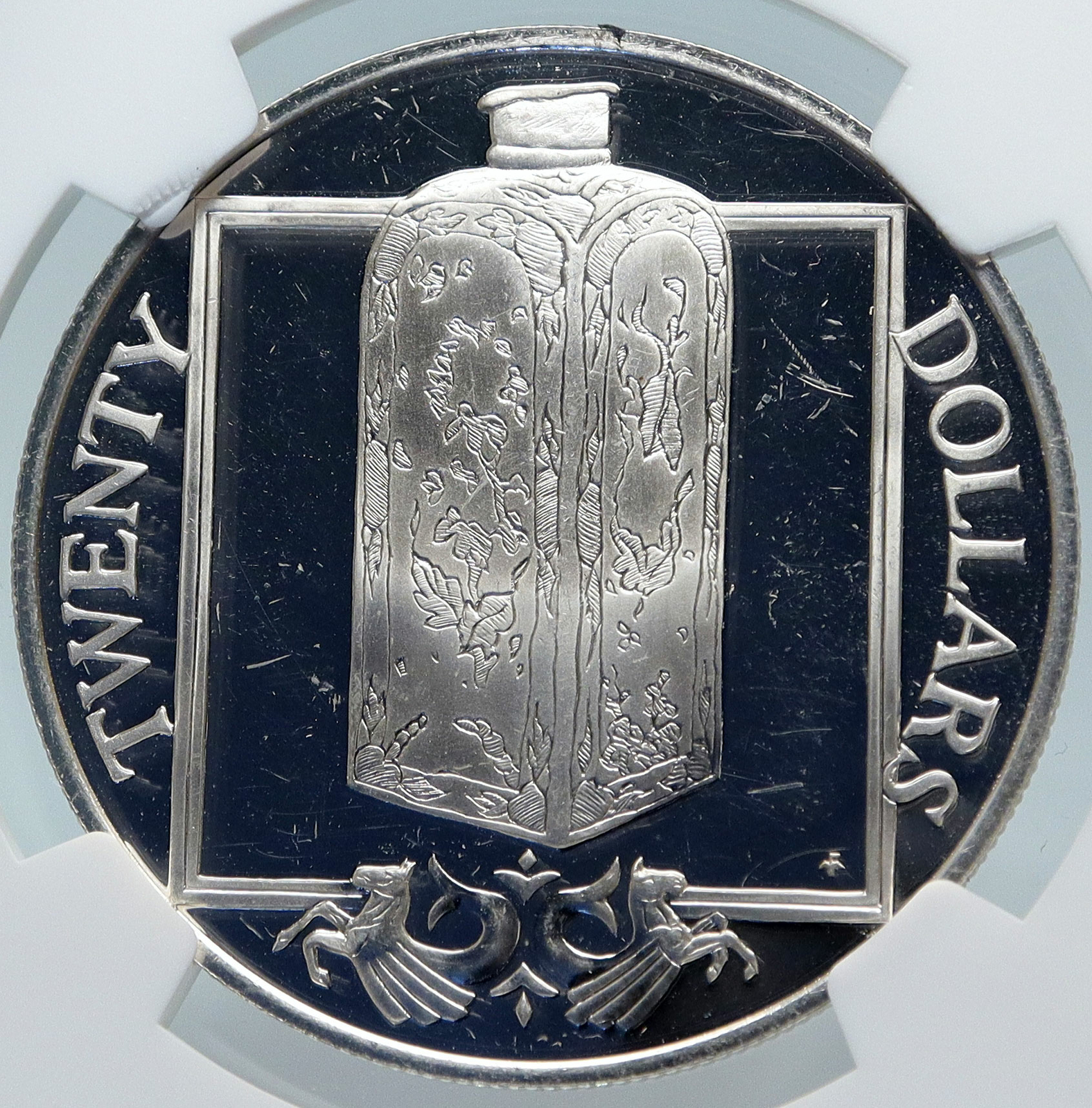 1985 British Virgin Islands Elizabeth II BOTTLE Proof Silver $20